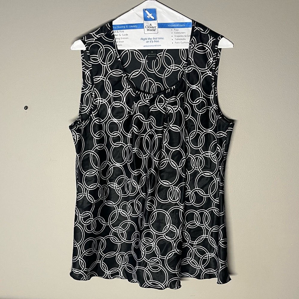 Lane Bryant Black and White Tank Top